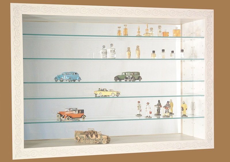 Vitrine murale Collecty pour miniatures - Noir et blanc