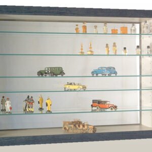 Vitrine murale en bois pour collection miniatures, loupe d'orme